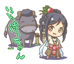 EBINO "MOE"character(boy and girl twins) sticker #13389823