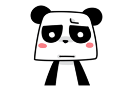 Running strange panda sticker sticker #13390664