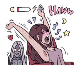 AsB - 131 My Best Friends It Horror. sticker #13391011