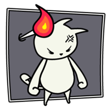 roku(69) of hooked tail cat sticker #13392908