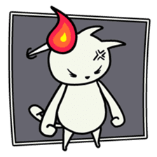 roku(69) of hooked tail cat sticker #13392908