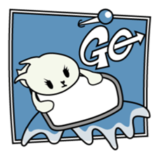 roku(69) of hooked tail cat sticker #13392912