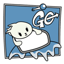 roku(69) of hooked tail cat sticker #13392912