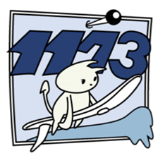 roku(69) of hooked tail cat sticker #13392913