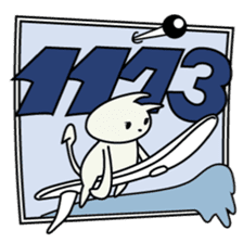 roku(69) of hooked tail cat sticker #13392913
