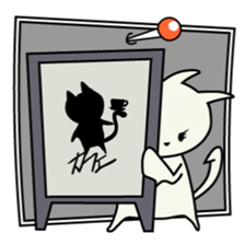 roku(69) of hooked tail cat sticker #13392917