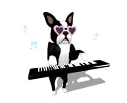 Cute & Chic Boston Terrier Dog sticker #13393906