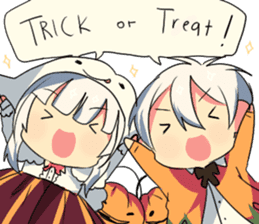 Little Twins: Halloween sticker #13394097