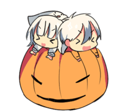 Little Twins: Halloween sticker #13394098