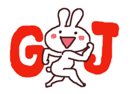 exciting cat and rabbit 2 sticker #13394667