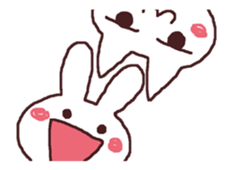 exciting cat and rabbit 2 sticker #13394679