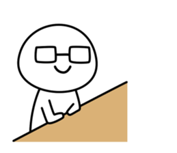 Glasses boy. sticker #13395191