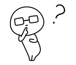 Glasses boy. sticker #13395203