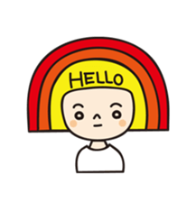 Colorful and pop girl sticker #13396038