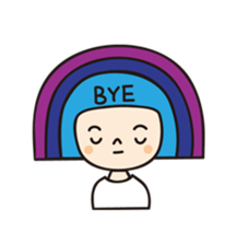 Colorful and pop girl sticker #13396039