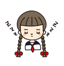 Colorful and pop girl sticker #13396050