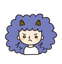 Colorful and pop girl sticker #13396051