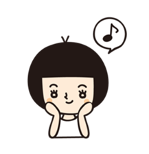 Colorful and pop girl sticker #13396054