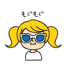 Colorful and pop girl sticker #13396058