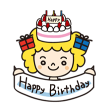 Colorful and pop girl sticker #13396070