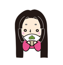 Colorful and pop girl sticker #13396075