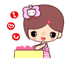 The cute beauty of flower A3 sticker #13396254