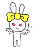 ribbon rabbit (yellow) sticker #13397421