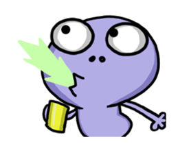 Alien boy Mars 2 ha ha ha sticker #13398964