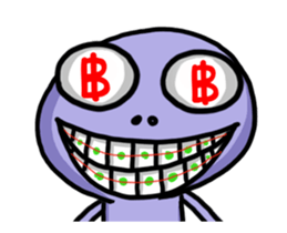 Alien boy Mars 2 ha ha ha sticker #13398965