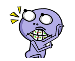 Alien boy Mars 2 ha ha ha sticker #13398969