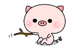 pink pink pig (chinese) sticker #13399758