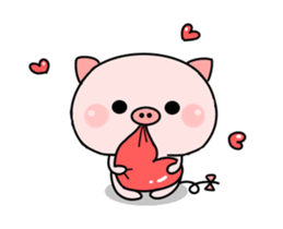pink pink pig (chinese) sticker #13399759