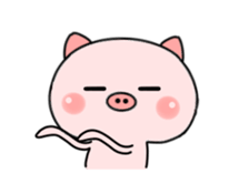 pink pink pig (chinese) sticker #13399760