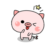 pink pink pig (chinese) sticker #13399763