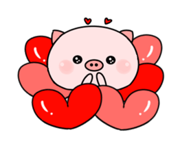 pink pink pig (chinese) sticker #13399765