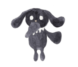 Negative black Rabbit sticker #13400304