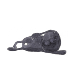 Negative black Rabbit sticker #13400320