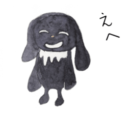 Negative black Rabbit sticker #13400322