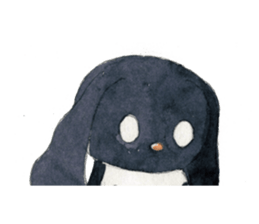 Negative black Rabbit sticker #13400325