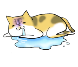 pork floss & gray baby sticker #13400348