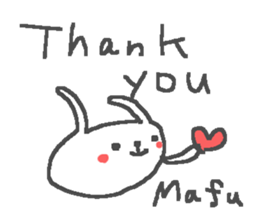 Mafu cute rabbit stickers! sticker #13400703