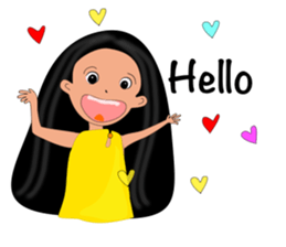 Jan-U happy girl sticker #13400726