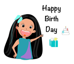 Jan-U happy girl sticker #13400729