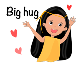 Jan-U happy girl sticker #13400730