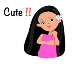 Jan-U happy girl sticker #13400732