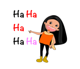 Jan-U happy girl sticker #13400734