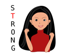 Jan-U happy girl sticker #13400738