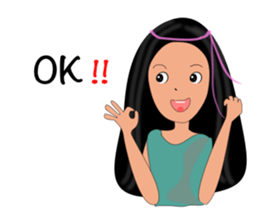 Jan-U happy girl sticker #13400742