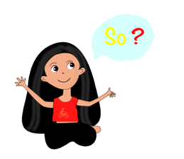 Jan-U happy girl sticker #13400744