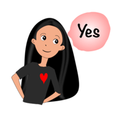 Jan-U happy girl sticker #13400746